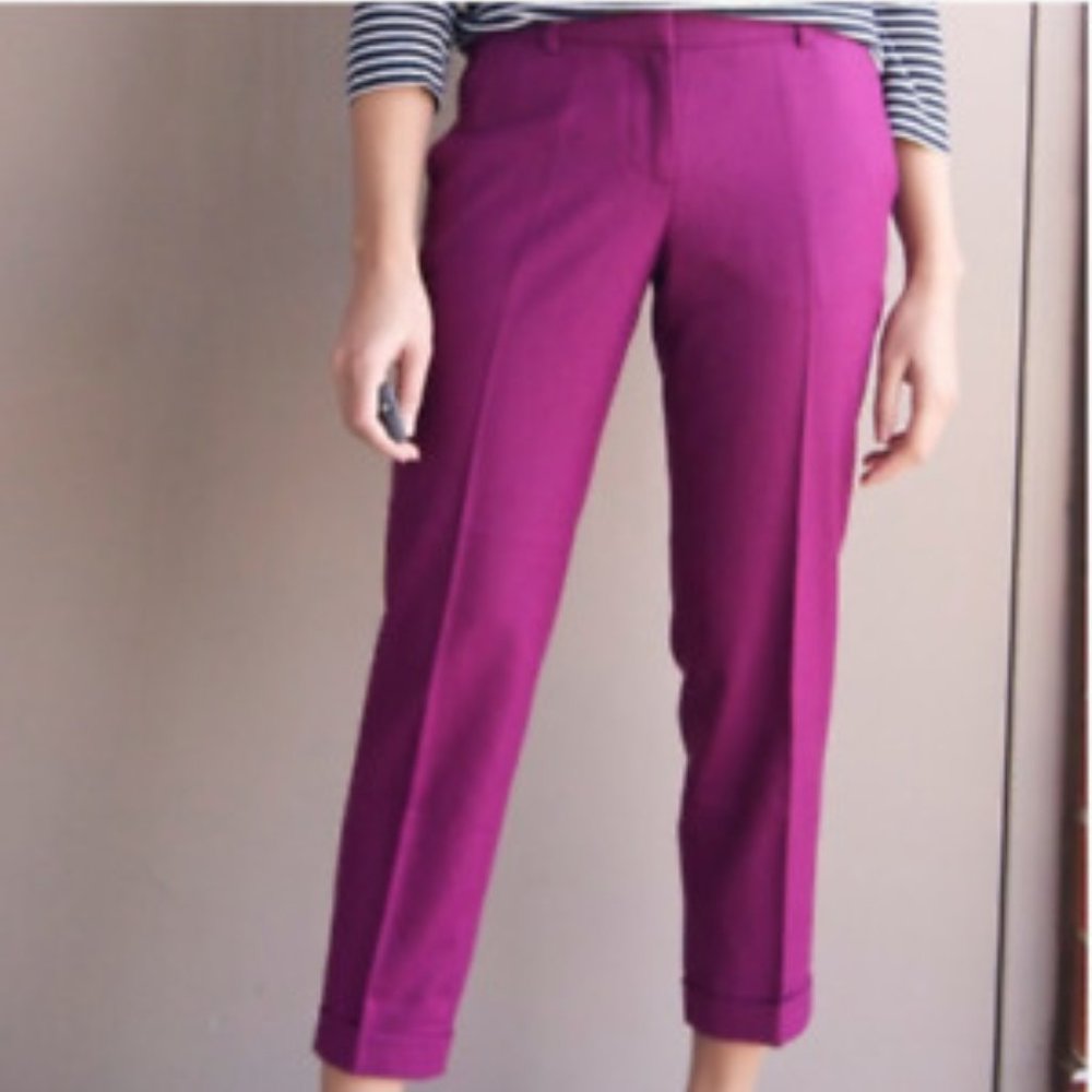 JCrew Orchid/Plum Purple Wool Trousers - City Fit